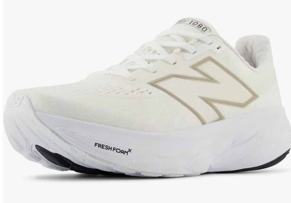 New Balance Women's Fresh Foam X 1080 V14 Running Shoe, White, 10 N